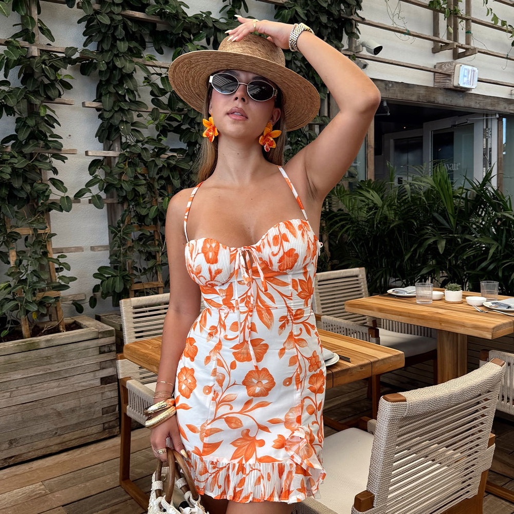 12th Tribe Belle Floral Mini Dress Size MM